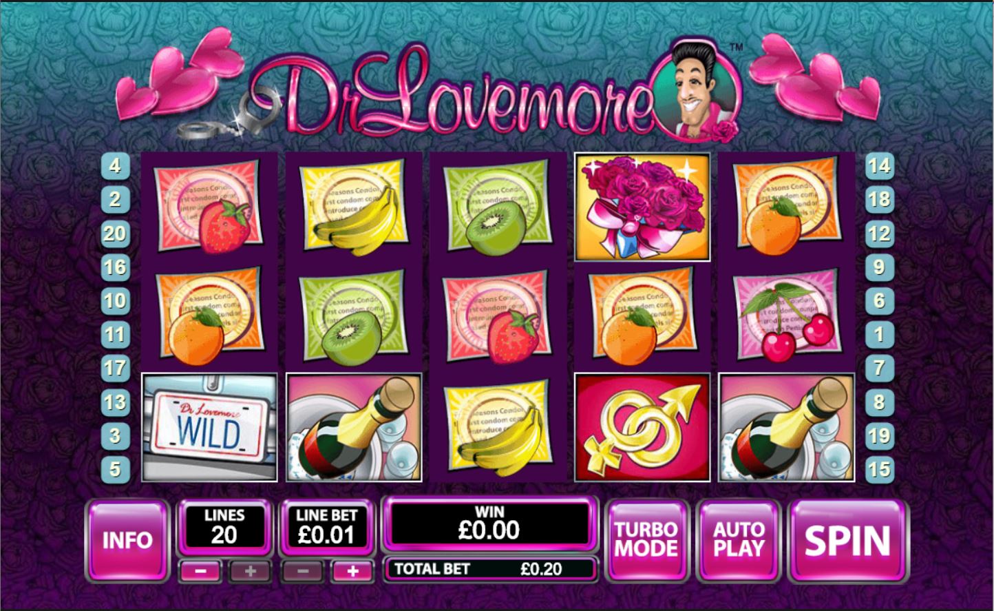 Dr. Lovermore Slot Game Main Screen